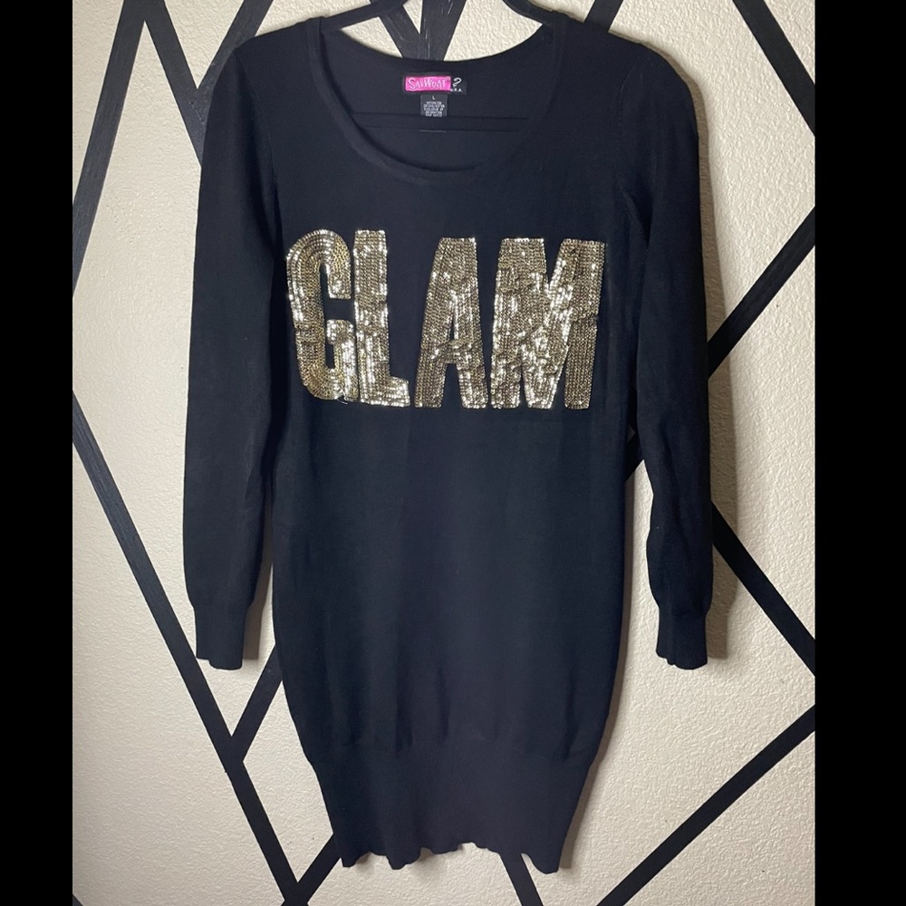 NWOT Sequin GLAM Sweater Dress